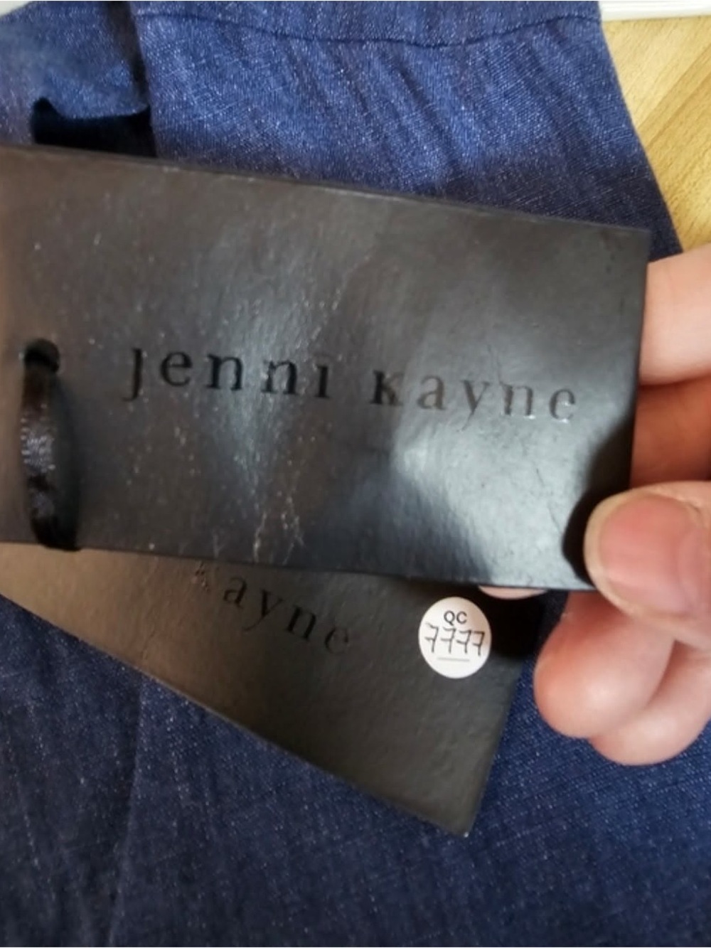 Jenni Kayne Callan Linen Dress Chambray Blue NWT L Midi Button Front Minimalist - Picture 7 of 13